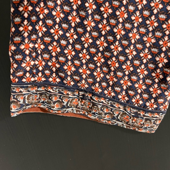 Tory Burch Women's Size 0 Elastic Waist Silk Summer Pants Floral Multicolor - Picture 7 of 7